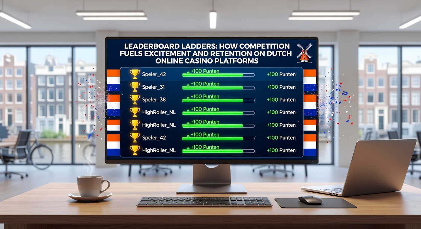 Spelers concurreren in een wekelijkse leaderboard op een Nederlands casino platform, met prijzen en ranglijsten in focus