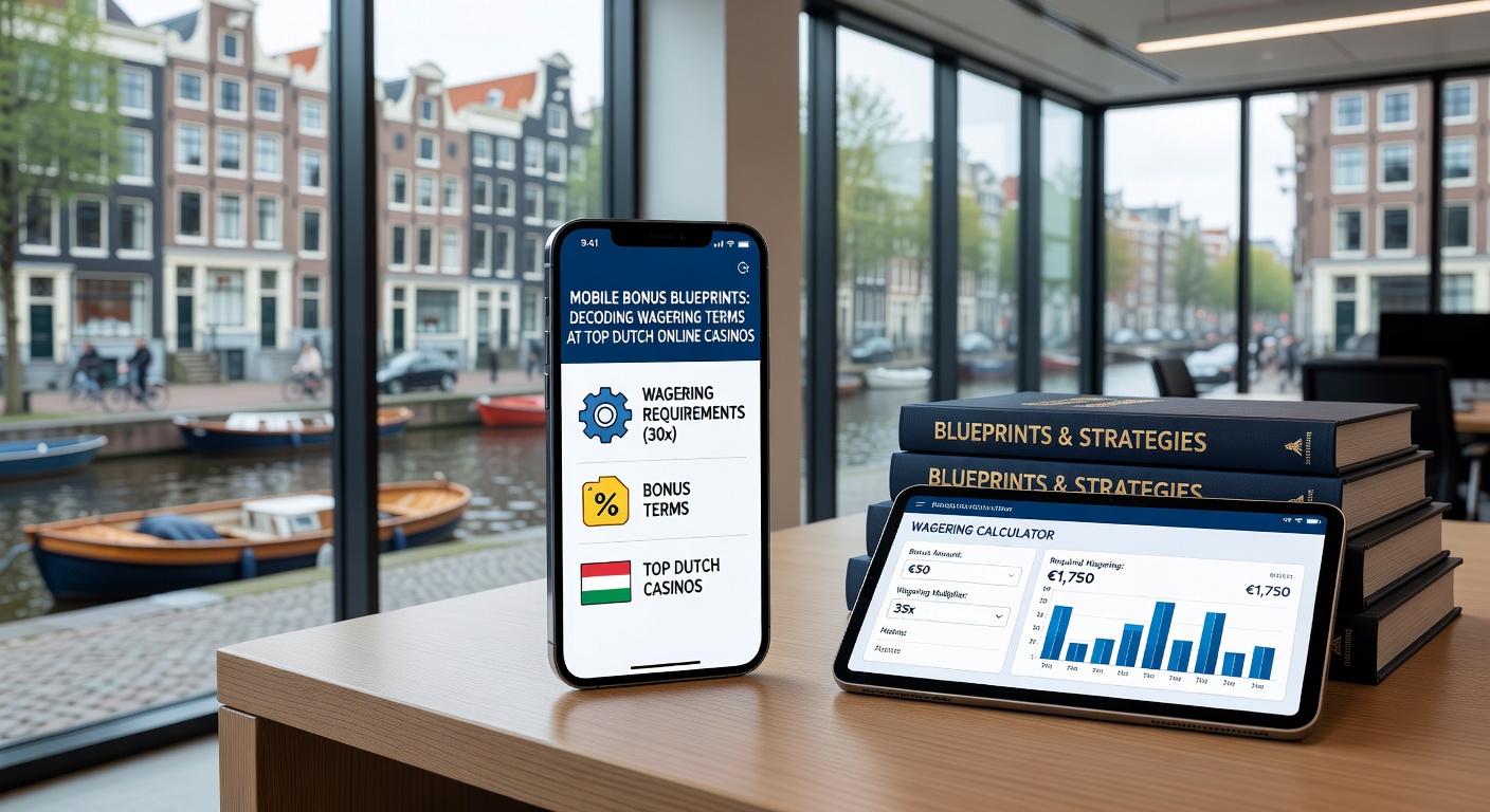 Vergelijkingstabel van wagering terms op mobiele apps van Nederlandse casinos, met iconen van populaire operators