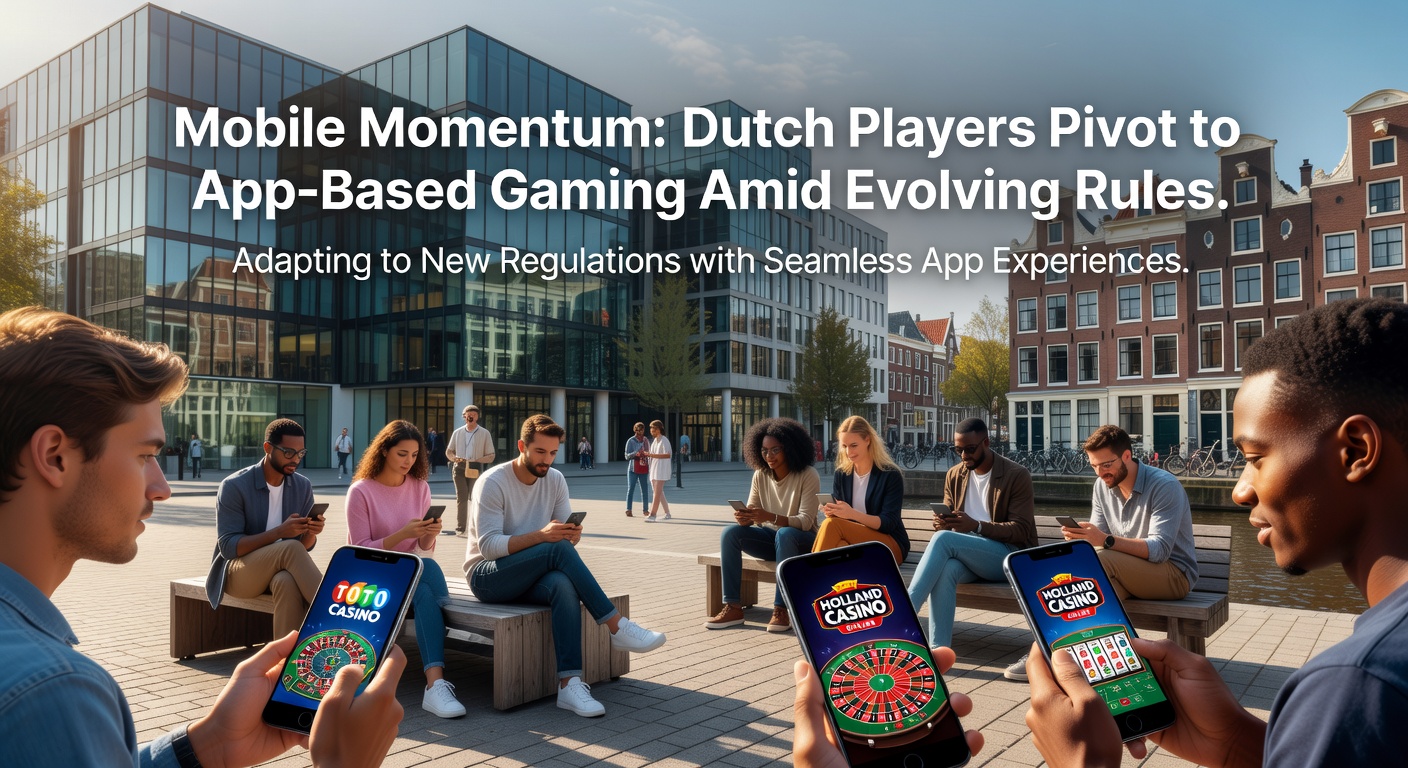 Grafiek met stijgende lijn van mobiel gokgebruik onder Nederlandse spelers, met apps die de browser overtreffen sinds 2024