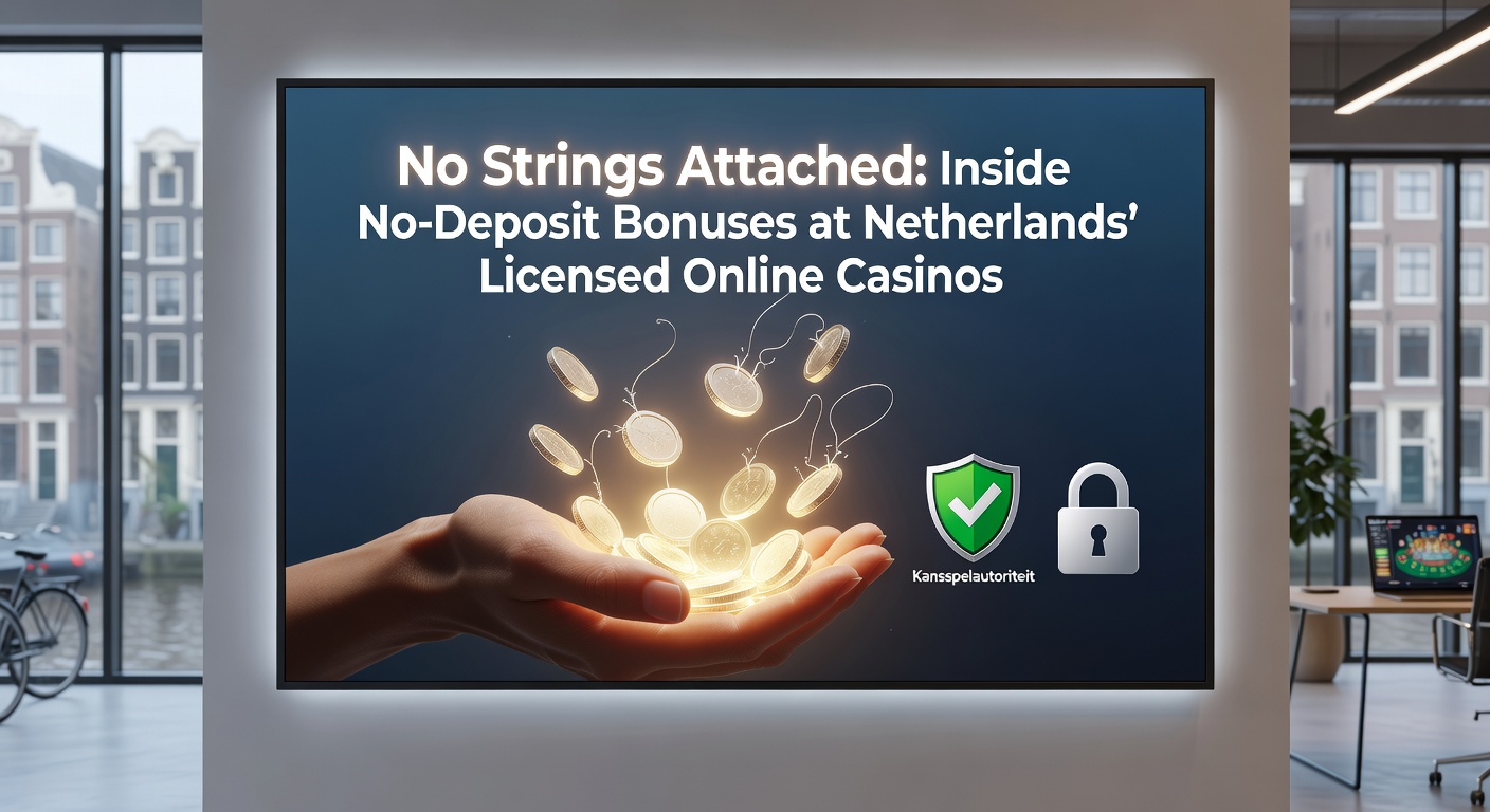 Schermafbeelding van een no-deposit bonus promotie op een Nederlands online casino platform, met free spins en bonus credits zichtbaar