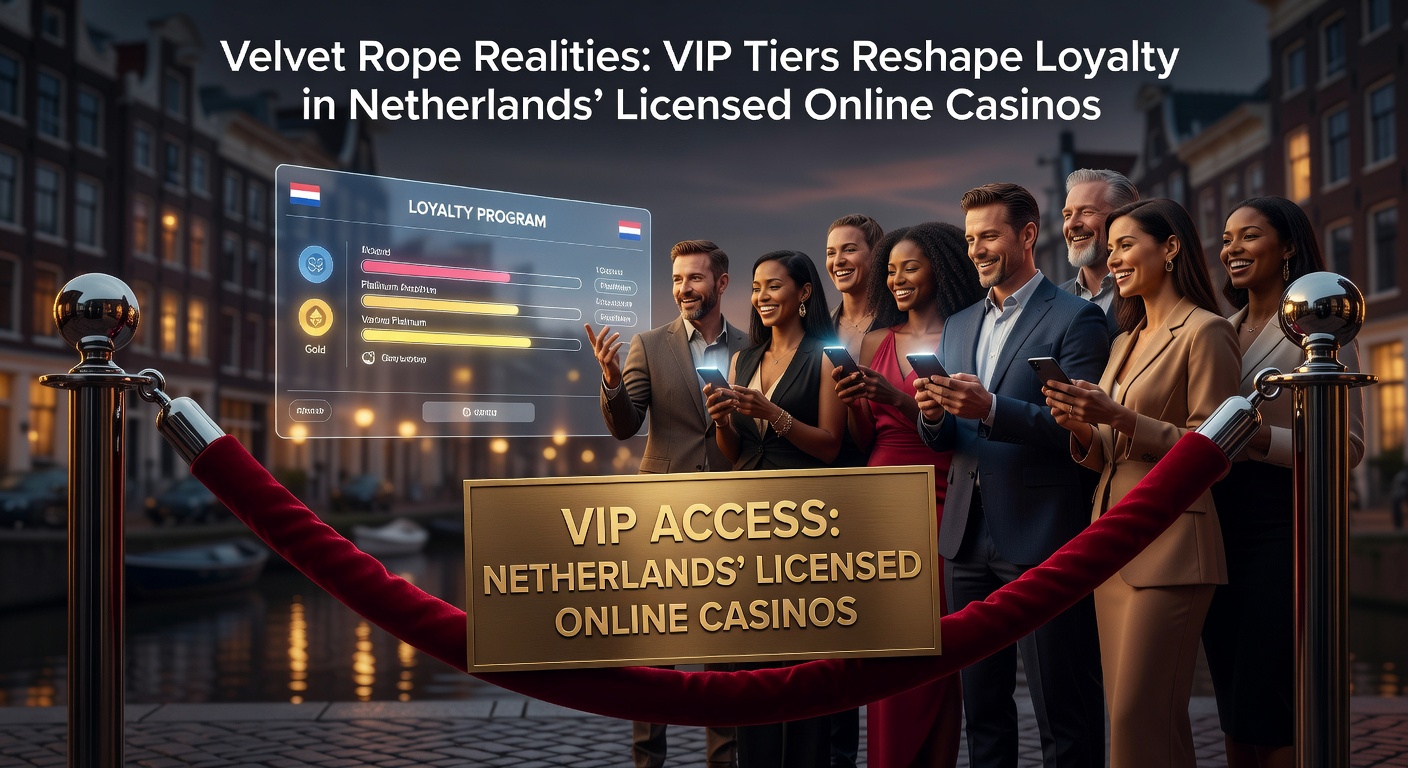 Grafische weergave van VIP-tiers in een online casino, met gouden ladders en exclusieve beloningen die spelers naar hogere niveaus leiden